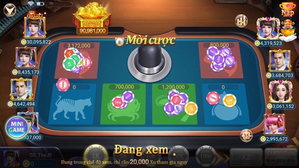 Sảnh cá cược bầu cua 98win