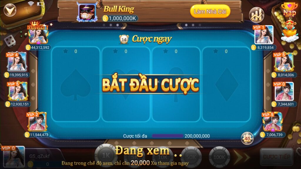 Sảnh game bài Super Bull 98win