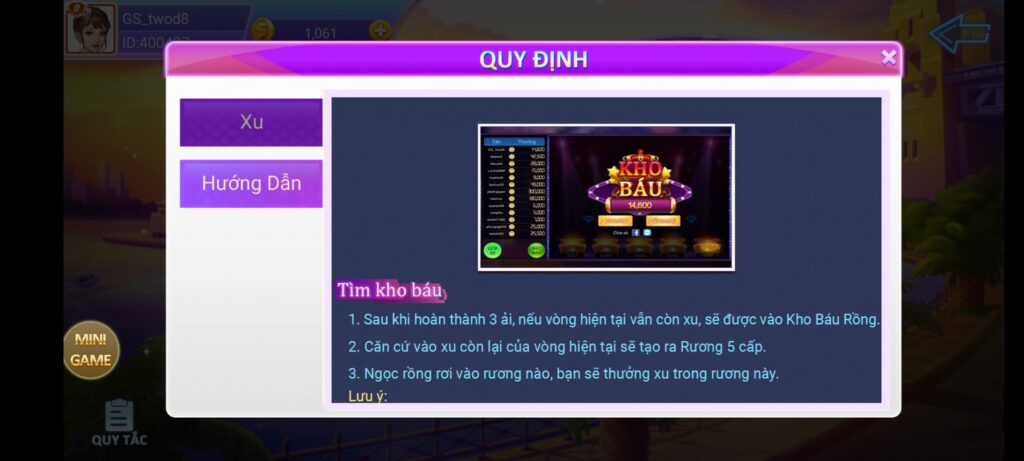 Quy định trong game đoạt bảo